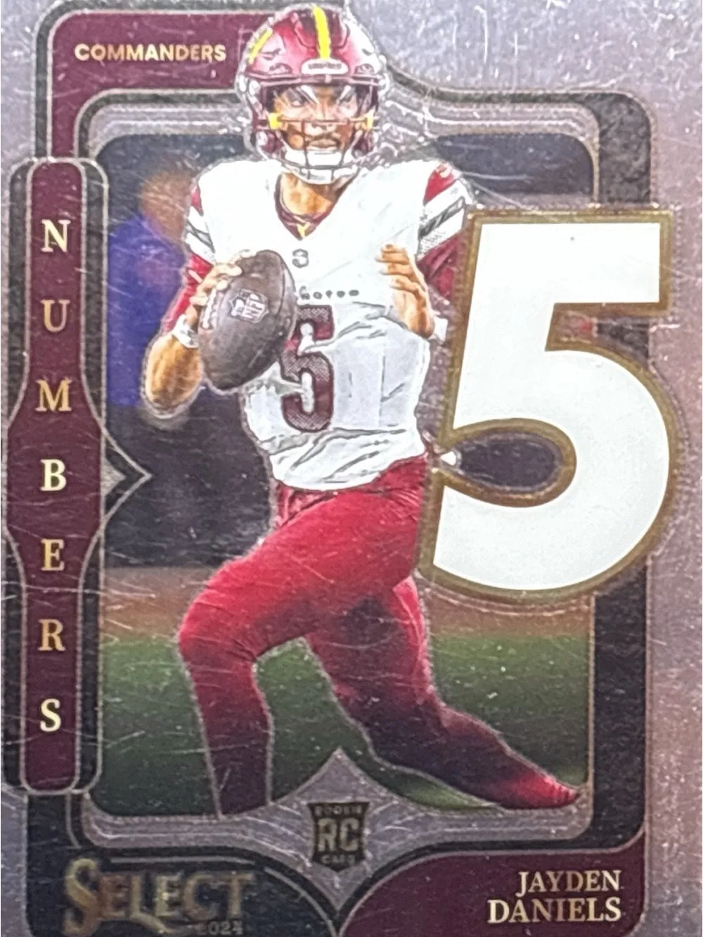Panini Select Jayden Daniels Rookie Football Card - Numbers